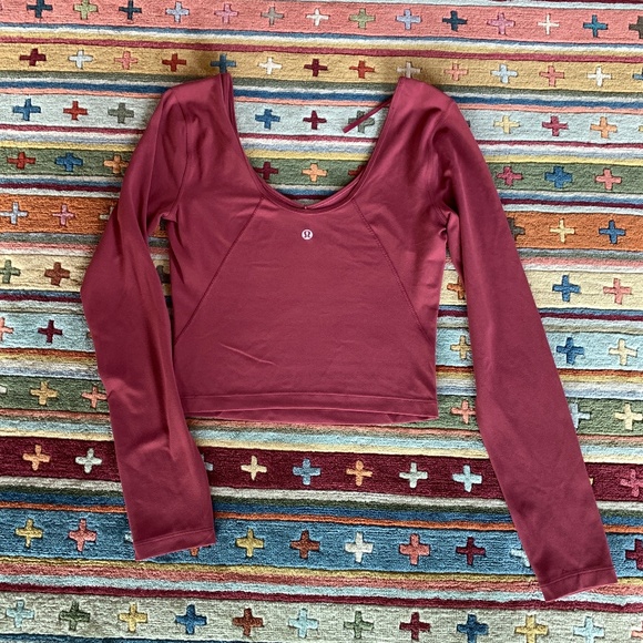 Lululemon Align Long Sleeve Cropped Top Size 6 NWOT - Picture 2 of 3